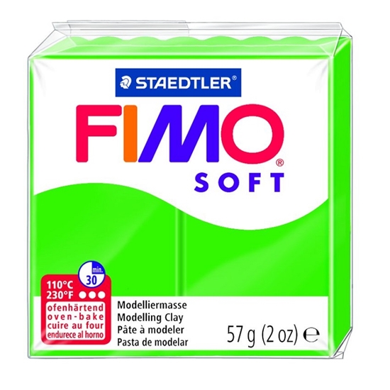 Изображение Cietējoša modelēšanas masa FIMO SOFT, 57 g, tropu zaļā krāsa (tropic green)