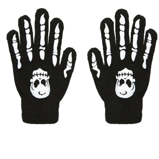 Picture of Cimdi Skeleta, melni