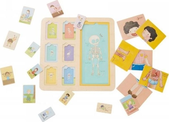 Picture of Classic World CLASSIC WORLD Tablica Edukacyjna Ciao Ludzkie Ukadanka Klocki Puzzle dla Dzieci Dopasuj 19 el.