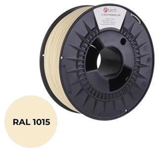 Изображение C-TECH Tisková struna (filament) PREMIUM LINE, PLA, slonová kost svtlá, RAL1015, 1,75mm, 1kg