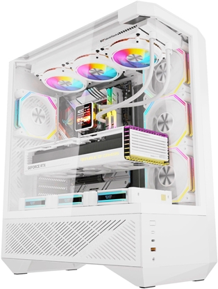 Изображение Obudowa Darkflash DY460 ARGB biaa + 4 wentylatory
