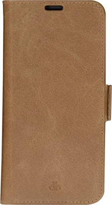 Attēls no dbramante1928 Copenhagen - Flip-Hulle fur Mobiltelefon - genarbtes Leder - Hellbraun - fur Apple iPhone 12, 12 Pro