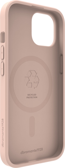 Изображение dbramante1928 Greenland Pro - Hintere Abdeckung fur Mobiltelefon - kompatibel mit MagSafe - Kunststoff - rosa sandfarben - fur Apple iPhone 15