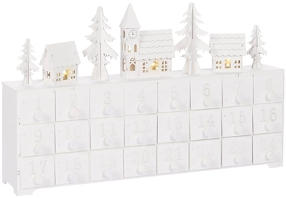 Picture of Dekoracja witeczna Beliani Figurka dekoracyjna LED kalendarz adwentowy biay MUONIO