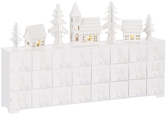 Picture of Dekoracja witeczna Beliani Figurka dekoracyjna LED kalendarz adwentowy biay MUONIO