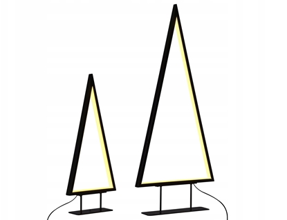 Picture of Dekoracja witeczna Beliani Zestaw 2 figurek dekoracyjnych LED choinki czarny LOPPI