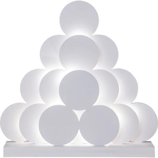 Picture of Dekors Grandy Snowlatern 20LED, balts, 40x39x10cm