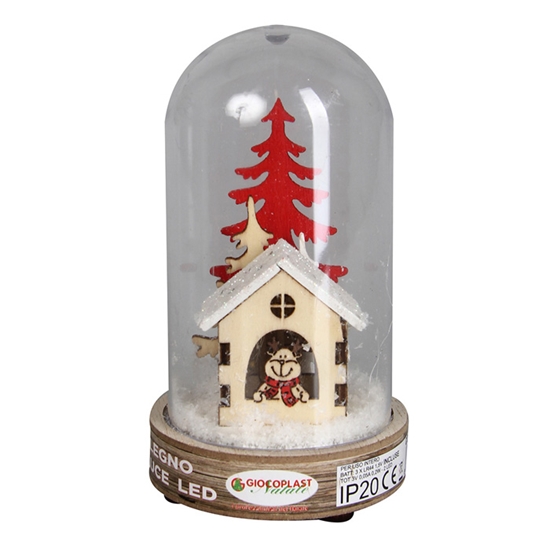 Picture of Dekors Māja Stiklā ar LED 13cm