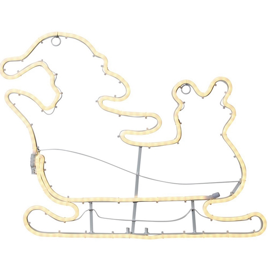 Picture of Dekors Salatēvs kamanās 240LED 70x52cm balts