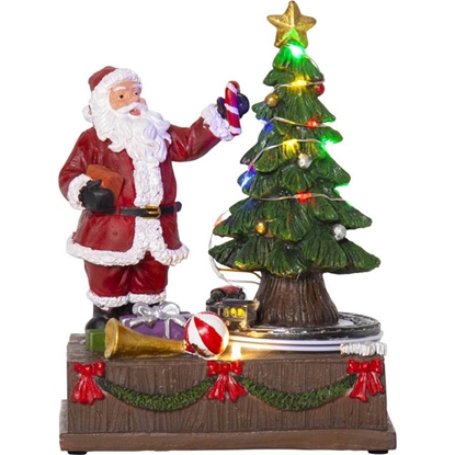 Picture of Dekors Santa+tree BO 13LED 14x18.5x10cm