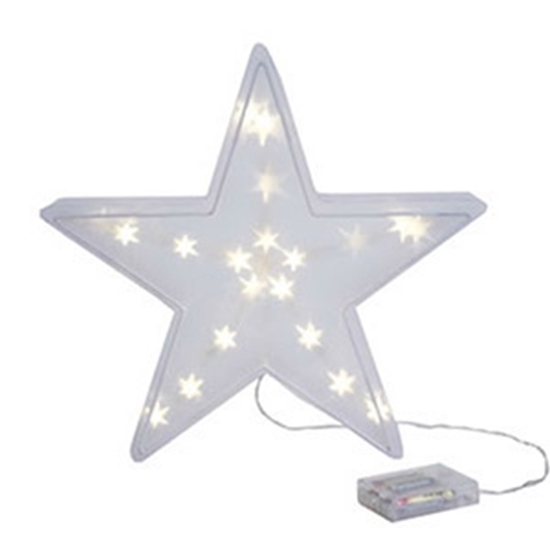 Picture of Dekors Zvaigzne 36.5x35x7cm 20 LED, 3xAA