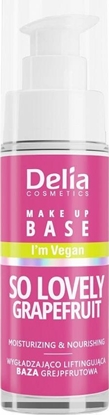Attēls no Delia Delia Vegan Make Up Base wegaska baza nawilajco-odywcza So Lovely Grapefruit 30ml