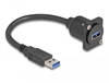 Picture of Delock D-Type USB 5 Gbps Cable Type-A male to Type-A female black 20 cm