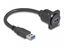 Attēls no Delock D-Type USB 5 Gbps Cable Type-A male to Type-A female black 20 cm