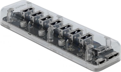 Picture of Delock External USB 3.0 Hub with 7 Ports transparent