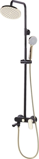 Picture of Deszczownica Beliani Kolumna Prysznicowa Z Deszczownic Czarno-zota Gurara