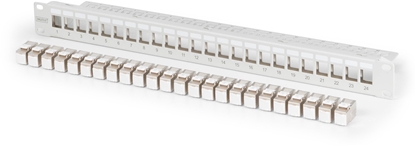 Изображение Digitus Patchpanel 1HE 24-Port mit DN-93615 geschirmt grau