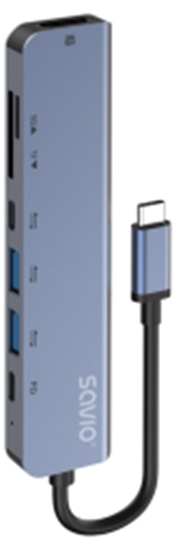 Изображение Dokstacija Savio Multifunctional USB Type C 7IN1 HUB 