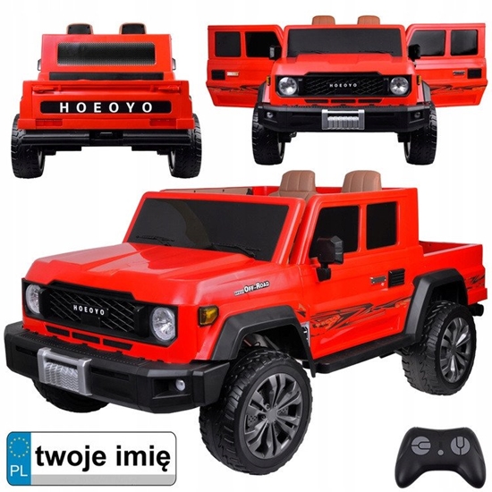 Изображение Due auto PICKUP na akumulator elektryczne dla dzieci 2os 4x4 paka PA0329