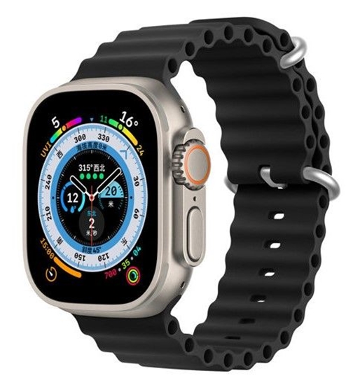 Picture of Dux Ducis Apple Silicone Strap for Apple Watch 42/44/45/46/49MM Black