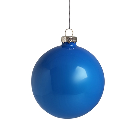 Picture of Eglīšu bumba d8cm, stikla, zila