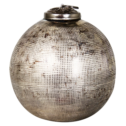 Picture of Eglīšu bumba metāliska 10x10x11cm sudraba