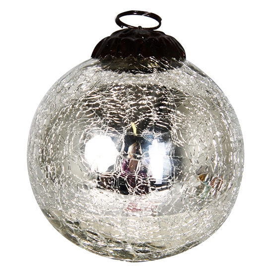 Picture of Eglīšu bumba saplaisājusi d7.5cm sudraba