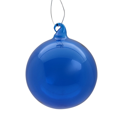 Picture of Eglīšu bumba tumži zila d8cm