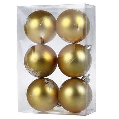 Picture of Eglīšu bumbas d6cm 6gab zelta