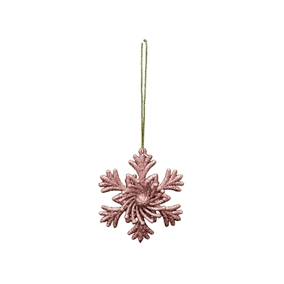 Picture of Eglīšu rotājums 10cm, zeltaini rozā, 3 veidi