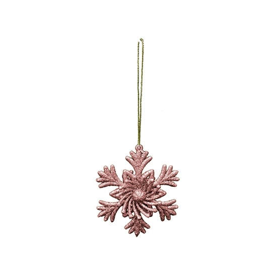 Picture of Eglīšu rotājums 10cm, zeltaini rozā, 3 veidi