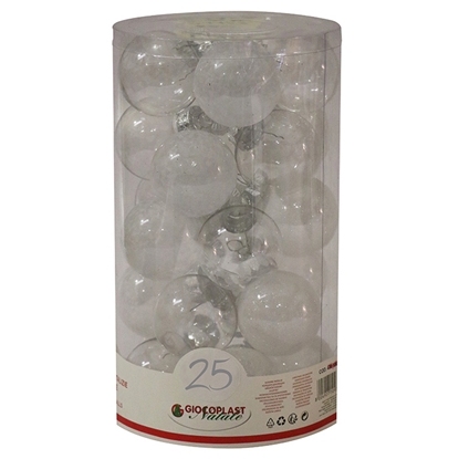 Picture of Egļu bumbas d6cm baltas 25gab.