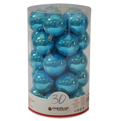Picture of Egļu bumbas d6cm gaiši zilas 30gab.