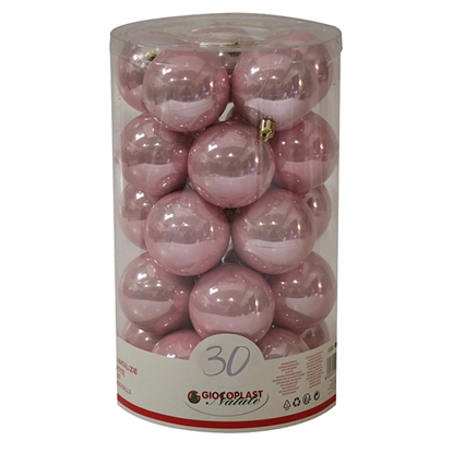 Picture of Egļu bumbas d6cm rozā 30gab.