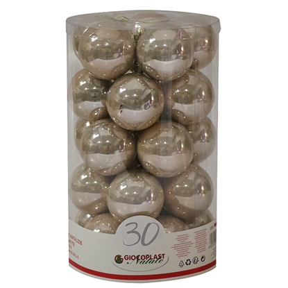 Picture of Egļu bumbas d6cm šampanieša 30gab.