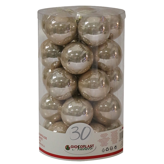 Picture of Egļu bumbas d6cm šampanieša 30gab.