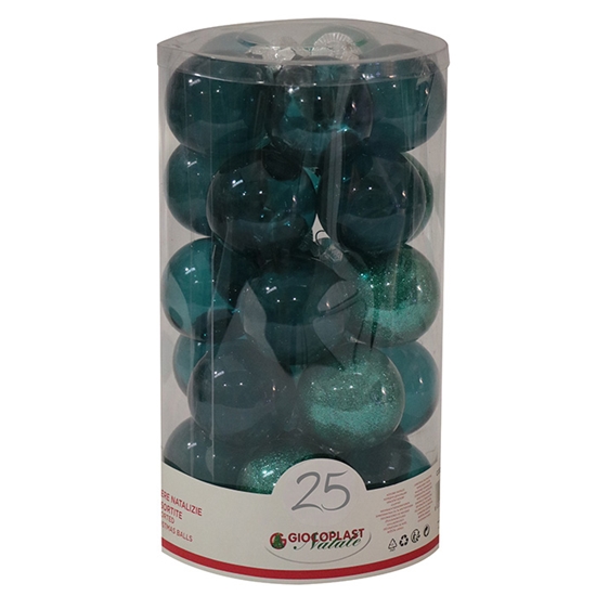 Picture of Egļu bumbas d6cm zaļas 25gab.