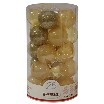 Picture of Egļu bumbas d6cm zelta 25gab.