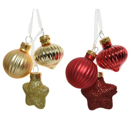 Picture of Egļu rotājumi 3gab. 11.5x3.5x4cm asorti