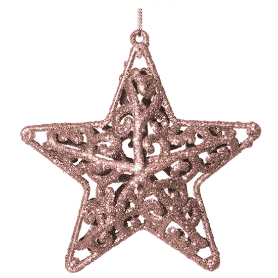 Picture of Egļu rotājums 3D zeltaini rozā, 4veidi