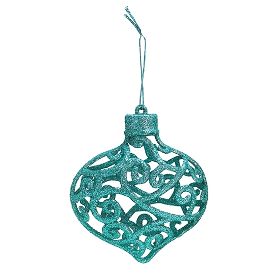 Picture of Egļu rotājums 3D, 8cm, gaiši zils, 2 veidi