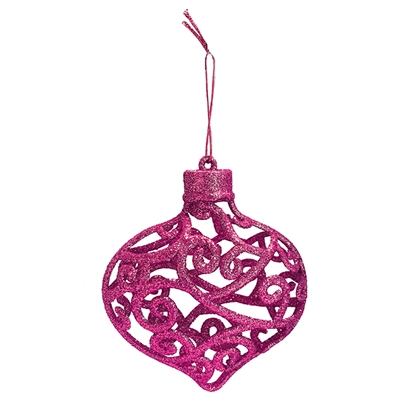 Picture of Egļu rotājums 3D, 8cm, purpura, 2 veidi