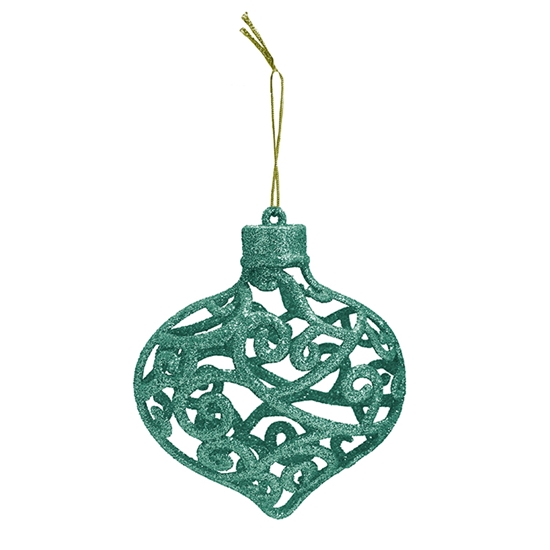 Picture of Egļu rotājums 3D, 8cm, smaragda, 2 veidi