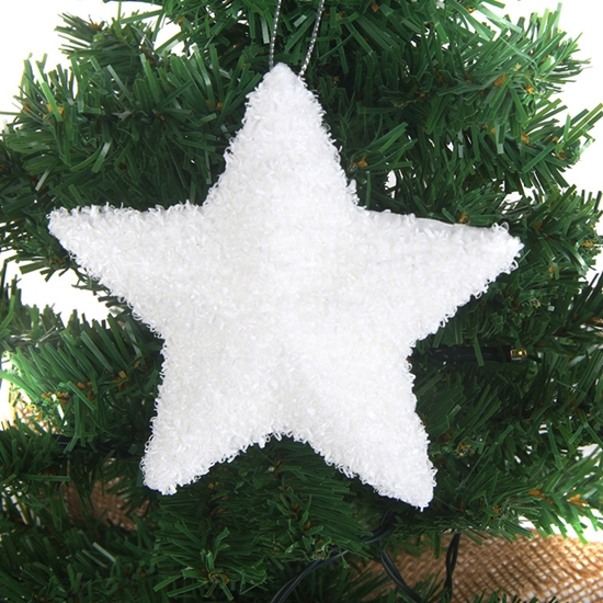 Picture of Egļu rotājums balts 9cm, 6veidi