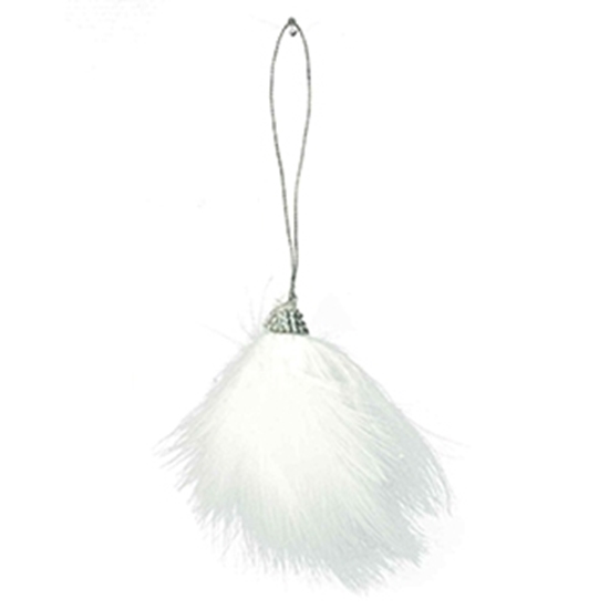 Picture of Egļu rotājums bumba pūku d8cm balts