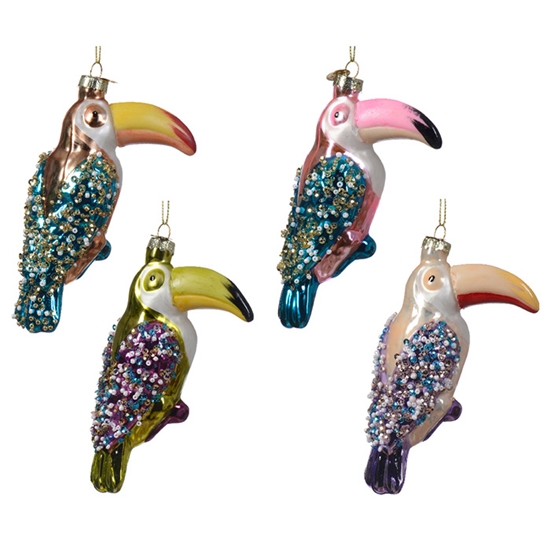 Изображение Egļu rotājums Putns 12.5x7.5x5cm