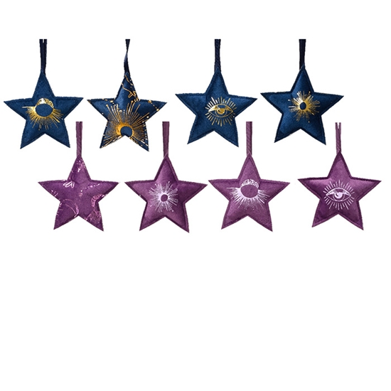 Изображение Egļu rotājums Zvaigzne d10cm asorti