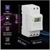 Picture of Elektroniczny programator czasowy TIMER na szynę DIN z wbudowaną baterią | harmonogram 7 dni | 16 programów