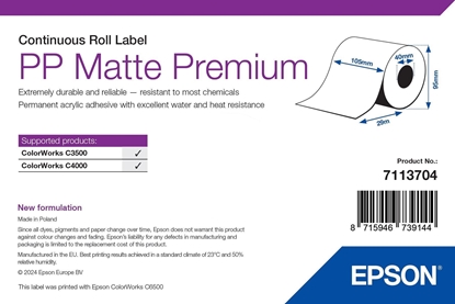 Attēls no EPSON PP Matte Label Premium Continuous