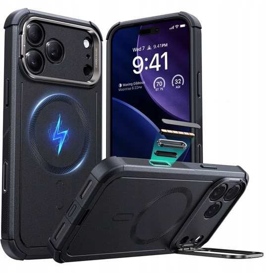 Picture of Etui ESR Cyber Kickstand MagSafe do Apple iPhone 17 Pro Black